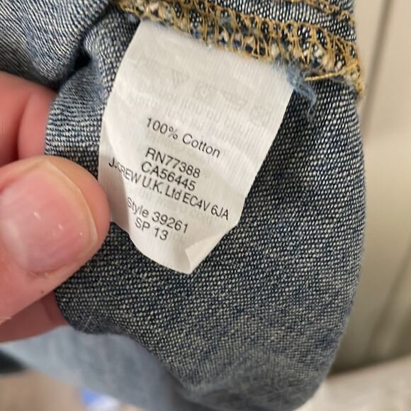 MADEWELL Denim Long-Sleeve Western Snap Front Short Size XSmall - Picture 3 of 4